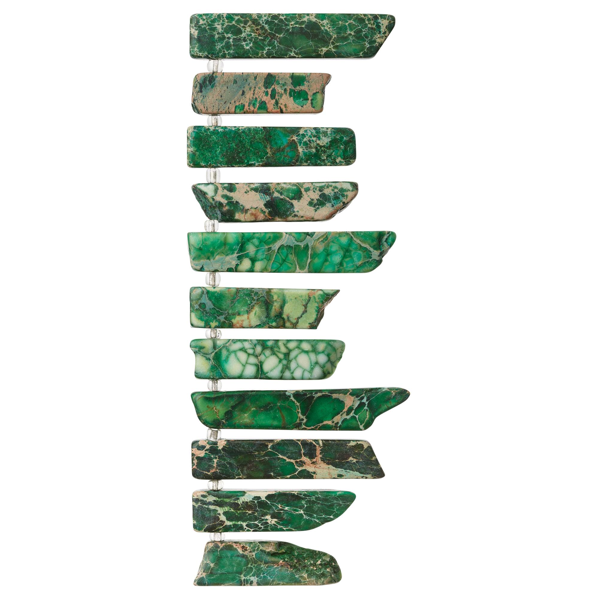 Green Dyed Imperial Jasper Stick Beads by Bead Landing™